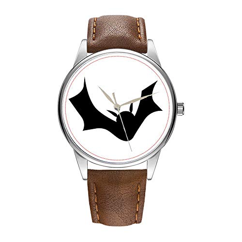 Reloj de hombre de cuarzo marrón Cortex para hombre, famoso reloj de pulsera de cuarzo para regalo de negocios, Bat Halloween Watches