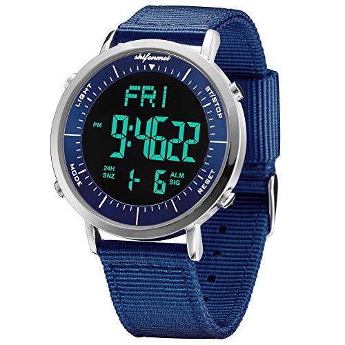 Relojes Digitales, Reloj Deportivo Digital Unisex para Hombres, Mujeres, niños (Azul-1)