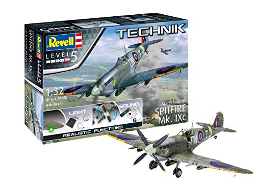 Revell 00457 Supermarine Spitfire MK.IXc-Tech - Maqueta de Expertos, con componentes electrónicos, sin Pintar