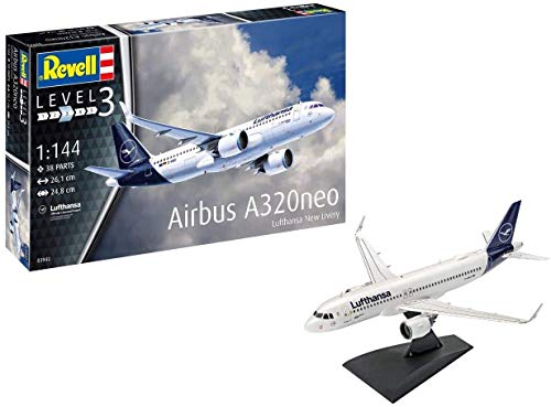 Revell 03942, Kit de Modelos de plástico, Airbus A320 Neo Lufthansa New Li,Escala 1:144