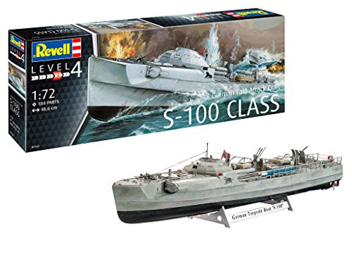 Revell-German Fast Attack Craft S-100, Escala 1:72 Kit de Modelos de plástico, Multicolor, 1/72 05162 5162 Revell-German Fast Attack Craft S-100, Escala 1:72 Kit de Modelos de plástico, Multicolor, 1/72 05162 5162