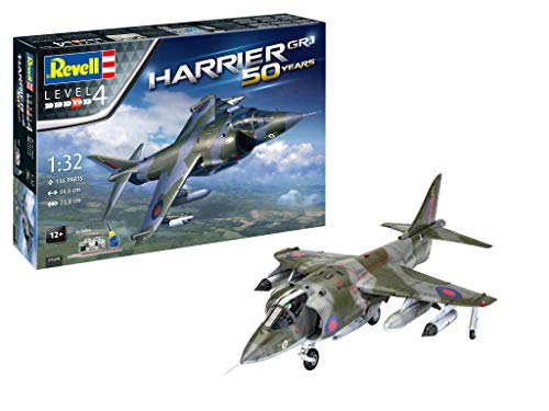 Revell GmbH Revell 05690 5690 Hawker Harrier GR Mk.1 Kit de regalo, multicolor, Escala 1:32