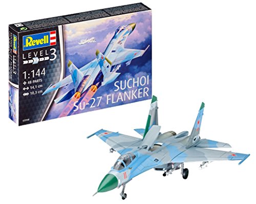 Revell Maqueta de avión 1: 144 – sukhoi su de 27 Avión en Escala 1: 144, Nivel 3, réplica exacta con Muchos Detalles, 03948