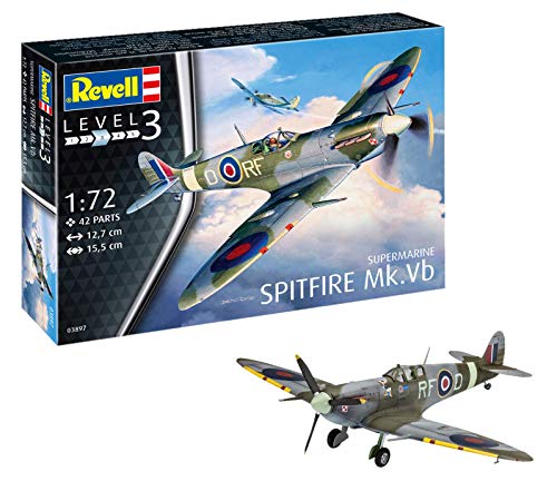 Revell Spitfire MK. VB, Kit de Modelo, Escala 1: 72 (03897), Scale Revell Spitfire MK. VB, Kit de Modelo, Escala 1: 72 (03897), Scale