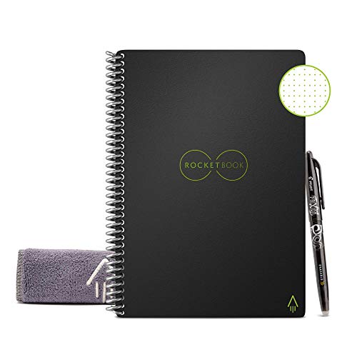 Rocketbook Cuaderno Digital Inteligente Core Diario Reutilizable - Negro, Punteado, Executive A5 Rocketbook Cuaderno Digital Inteligente Core Diario Reutilizable - Negro, Punteado, Executive A5