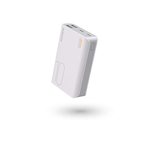 Romoss 10000mAh Bateria Externa PowerBank para Movil Cargador Portátil con 2 Puertos USB y Luces LED Cargador Compacto Batería Portátil Carga para Teléfono Móvil,Tablets y Más (Blanco)