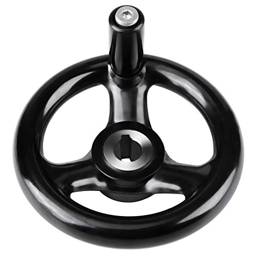Rueda de mano de baquelita de 12 * 100 mm, rueda de mano de baquelita de madera de fresado con torno antideslizante de 3 radios, para reemplazo de accesorios de maquinaria Rueda de mano de baquelita de 12 * 100 mm, rueda de mano de baquelita de madera de fresado con torno antideslizante de 3 radios, para reemplazo de accesorios de maquinaria