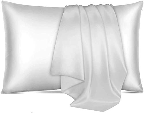 Ruike - Funda de almohada de seda natural, hipoalergénica, 22 momme, 100% seda, 600 hilos, tamaño estándar 50 x 75 cm, con cremallera oculta Ruike - Funda de almohada de seda natural, hipoalergénica, 22 momme, 100% seda, 600 hilos, tamaño estándar 50 x 75 cm, con cremallera oculta