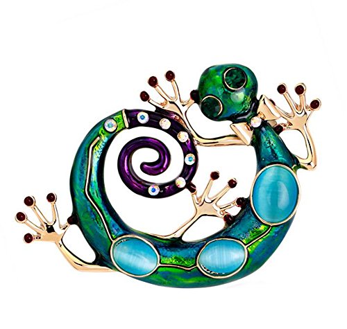 Ruikey 1 Pcs Elegante Broche Lagarto Retro de Diseño Broche Pin Sin Caja para Las Mujeres Señoras Niñas Ruikey 1 Pcs Elegante Broche Lagarto Retro de Diseño Broche Pin Sin Caja para Las Mujeres Señoras Niñas