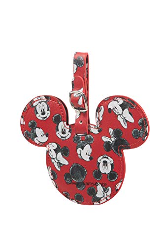 Samsonite Global Ta Disney Etiqueta de Equipaje, 13.5 cm, Rojo (Mickey/Minnie Red)