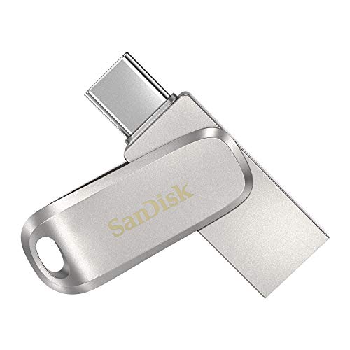 SanDisk Ultra Luxe, Memoria Flash USB Type-C Doble de 64 GB 150MB/s USB 3.1 Gen 1, Plata