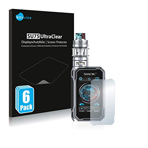 savvies Protector Pantalla Compatible con Smok G-Priv 3 (6 Unidades) Pelicula Ultra Transparente