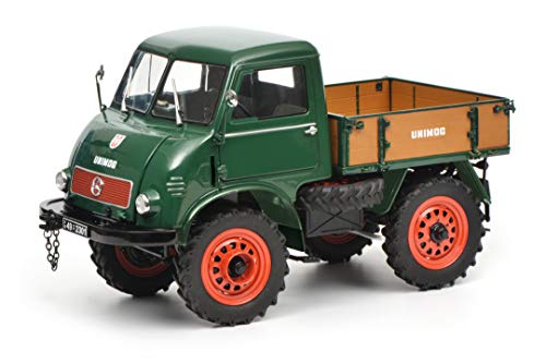 Schuco Maqueta de Mercedes Benz Unimog 401, Modelo 450016700, Escala 1:18, Color Verde Schuco Maqueta de Mercedes Benz Unimog 401, Modelo 450016700, Escala 1:18, Color Verde