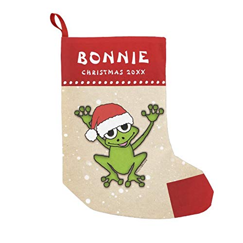 Scott397House Christmas Stockings 18 Inches Fireplace Hanging Stocking Christmas Cartoon Frog Xmas Tree Ornament Stuffers Accessories for Family Holiday Party