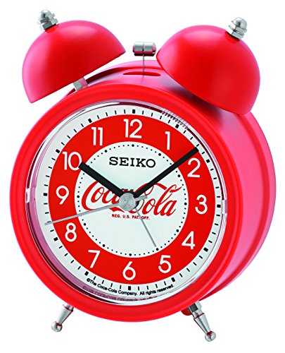 Seiko Coca-Cola Bell - Reloj Despertador, plástico, Rojo, 13.5 x 9.5 x 6 cm