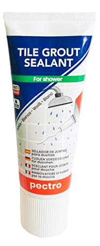Sellador de juntas para duchas 200ml | No más grietas en las juntas de la ducha | Juntas blancas y sin moho | Reparador y renovador de azulejos especial baño