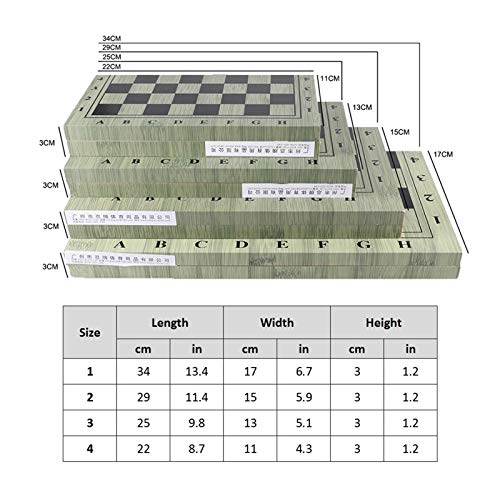 SHENLIJUAN Juego de ajedrez Internacional de ajedrez portátil Juego de ajedrez para la Fiesta de Viajes Actividades Familiares Familia Juego de ajedrez magnético (Color : Verde, Size : 25X13CM)