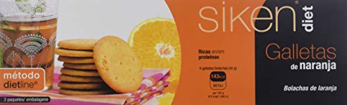 Siken Diet - Galletas de naranja. Estuche de 3 paquetes con 5 galletas cada uno. 143 kcal/4 galletas. Siken Diet - Galletas de naranja. Estuche de 3 paquetes con 5 galletas cada uno. 143 kcal/4 galletas.