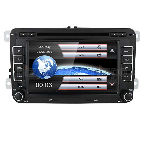 Sistema Multimedia de Doble DIN Car Radio + CANBUS con Pantalla capacitiva de 7"+ Control Remoto para VW/Skoda/Seat Soporte Teléfono Android Enlace de Espejo Bluetooth GPS RDS SWC Subwoofer