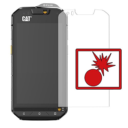 Slabo 2 x Protector de Pantalla blindado para Cat S60 Shockproof A Prueba de Golpes Invisible Made IN Germany