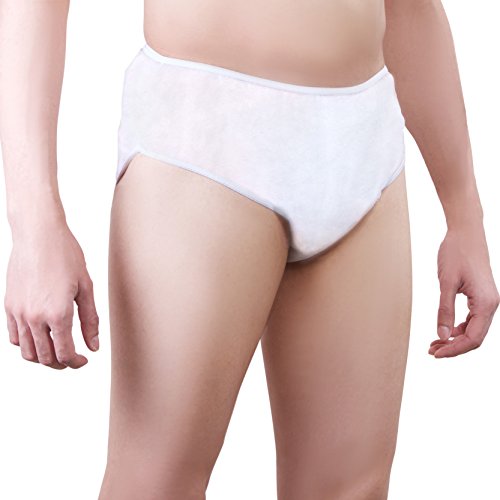 Slips Desechables Suave y Ligera para Hombre (Lote de 5) - Ropa Interior de un Solo Uso. Calzoncillos Ideal para Viajes Hospitales