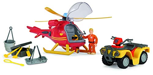 Smoby- Sam 109251014002 - Helicóptero de bombero, color rojo , color/modelo surtido