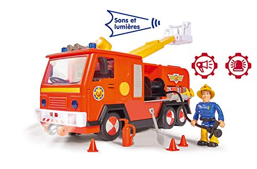 Smoby Sam le Bombero - Camión bombero Jupiter con sonidos y luces + 1 figura , color/modelo surtido