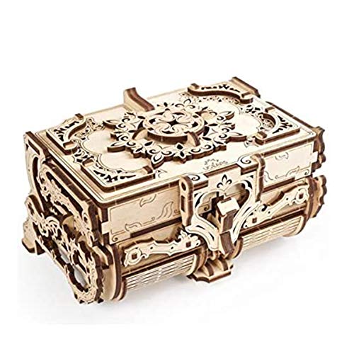 SNOWER Rompecabezas 3D Caja de Madera Antigua Kits de Modelos de Madera para Adultos y Adolescentes - Caja de Rompecabezas de Madera 3D - Kit de construcción de Modelos mecánicos Cortados con láser SNOWER Rompecabezas 3D Caja de Madera Antigua Kits de Modelos de Madera para Adultos y Adolescentes - Caja de Rompecabezas de Madera 3D - Kit de construcción de Modelos mecánicos Cortados con láser