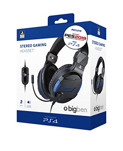 Sony Oficial - Auriculares Gaming Stereo, color negro + PES 2019 (PS4) Sony Oficial - Auriculares Gaming Stereo, color negro + PES 2019 (PS4)