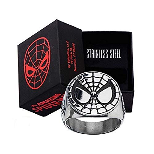 Spider-Man Face - Stainless Steel Officially Licensed Premium Quality Ring, Size - 12