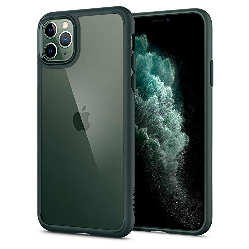 Spigen Funda Ultra Hybrid Compatible con iPhone 11 Pro - Verde Noche