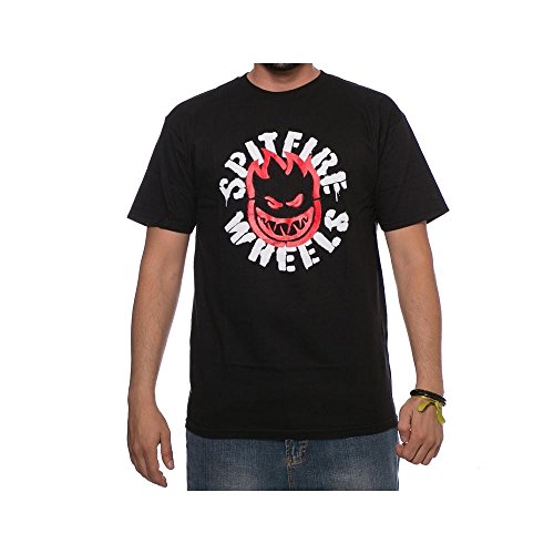 Spitfire Camiseta Flammable Material BK M