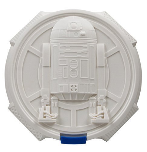 Star Wars-Fiambrera-Diseño R2D2-170x 163x 73mm, color blanco/azul, redondo-Ideal para Pause Pan, frutas, aperitivos-para viajes o Casa