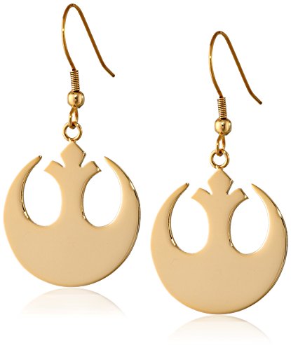 Star Wars Jewelry Rebel Alliance Pendientes colgantes de acero inoxidable IP de oro (SALES1SWMD)