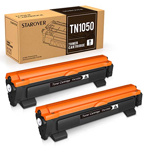 STAROVER Cartucho de Tóner Compatible Repuesto para TN1050 TN-1050 para Brother HL-1110 DCP-1510 HL-1210W DCP-1610W HL-1112 MFC-1810 HL-1212W MFC-1910W DCP-1612W DCP-1512 (2 Negro)