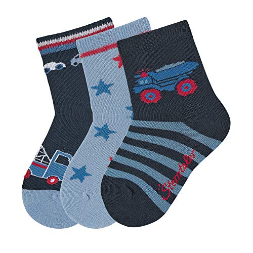Sterntaler Socks 3-Pair Pack Calcetines, Azul (Marine 300), 6 años (Talla del fabricante: 30) para Niños