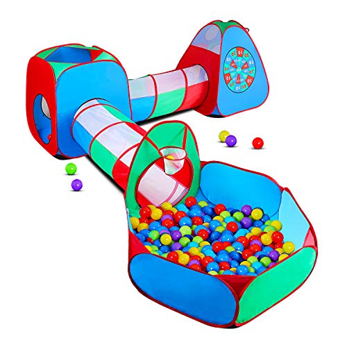 STLOVe TúNel Tienda De Juego del TúNel,Personalizado Plegable PortáTil Tienda TelescóPica para NiñOs(No Incluye Pelota)│Tela Engrosada+Alambre audaz│8 Bolas+2 Caja de Baloncesto+4 Dardos STLOVe TúNel Tienda De Juego del TúNel,Personalizado Plegable PortáTil Tienda TelescóPica para NiñOs(No Incluye Pelota)│Tela Engrosada+Alambre audaz│8 Bolas+2 Caja de Baloncesto+4 Dardos