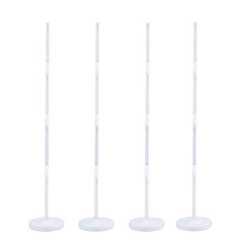 STOBOK - Soportes para columna de globos, con juego de 16 varillas para hacer un arco, con base y poste, para decoración de bodas, 4 unidades