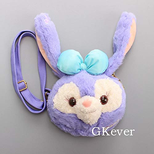 stogiit Mochila De Felpa Promocional Duffy Stellalou Lovely Fluffy Purple Long Ear Rabbit Soft Dolls Bolso para Niños Regalo para Niñas 32 Cm