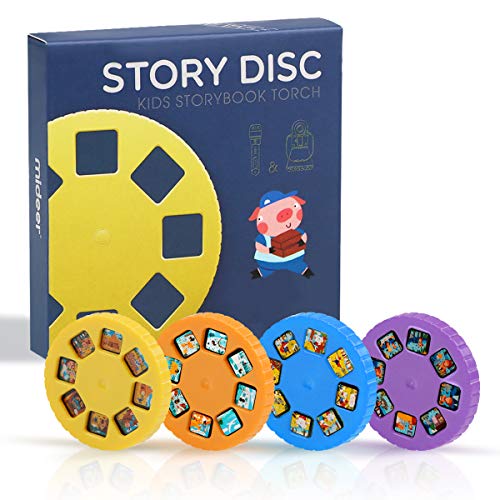 Story Disc 4 Fairy Tales Movies 32 Diapositivas para Story Projection Torch Story Film Replacement para niños Sleep Story Projector Bedtime Story Toy Gran juguete educativo regalo para niños y niñas