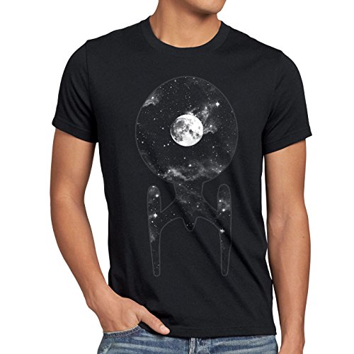 style3 Trek Nave Espacial Camiseta para Hombre T-Shirt Trekkie Star, Talla:L, Color:Negro