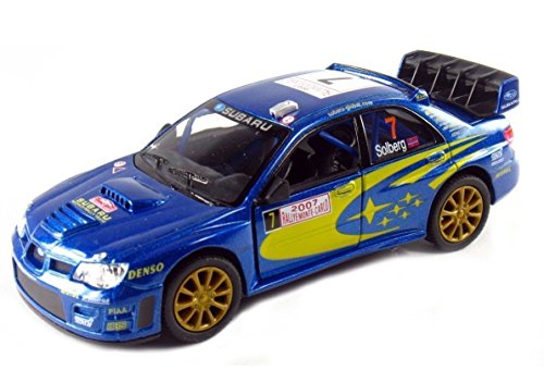 Subaru Impreza WRC 2007 Modelo de coche Rally Sports 1:36 Escala Diecast Metal Altamente detallada Puertas de apertura Tire hacia atrás Go Acción Modelo de calidad Car by Kinsmart