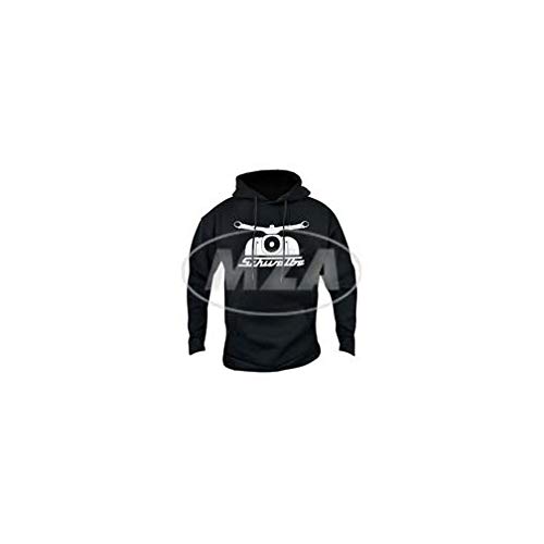 Sudadera con capucha y bolsillo tipo canguro, color negro, talla XXXL, diseño: 55 años, 100% algodón