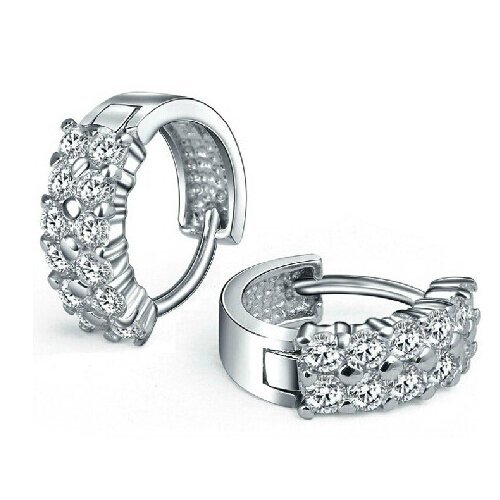 Sungpunet - Pendientes de presión de plata de ley 925 para mujeres y niñas, color plata, vg8357er Sungpunet - Pendientes de presión de plata de ley 925 para mujeres y niñas, color plata, vg8357er