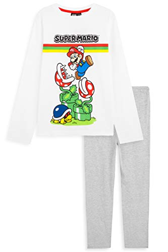 Super Mario - Pijama para niños de 3 a 14 años, de algodón, regalo para aficionados al videojuego Super Mario - Pijama para niños de 3 a 14 años, de algodón, regalo para aficionados al videojuego