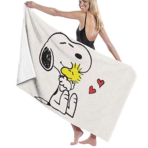 Suzanne Betty Toalla de baño con diseño de Snoopy, muy suave, de secado rápido y muy absorbente, 81,2 x 132 cm