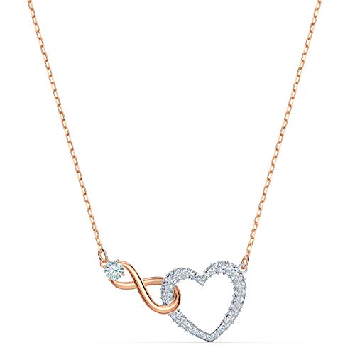 Swarovski Collar Infinity Heart, Blanco, combinación de Acabados metálicos Swarovski Collar Infinity Heart, Blanco, combinación de Acabados metálicos