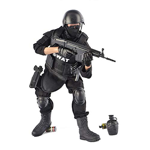 SXPC Alta simulación Soldado 1: 6 Personaje de acción, policía Especial y Rifle, colección de Juguetes Modelo Militar para niños