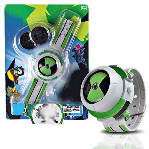 SyeRum Reloj de proyector para niños, Reloj de proyector para Ben 10 Omnitrix, Figuras de acción de proyección, Modelo de Juguete para niños