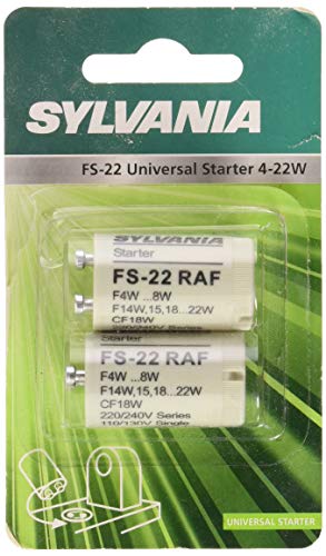 Sylvania syl0024426 – Juego de 2 Starters FS 22 aluminio 4-22W blanco Sylvania syl0024426 – Juego de 2 Starters FS 22 aluminio 4-22W blanco